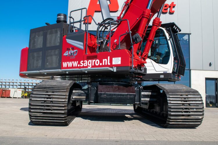 Opbouw sproei installatie graafmachine Pladdet